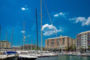 a group of boats docked in a harbor with buildings at Modern Central Space - Mare 5 min - AC - WiFi in Savona