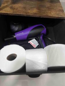 a bunch of rolls of toilet paper in a drawer at Studio Apartment with backyard - All Private! in Homestead +27 photos