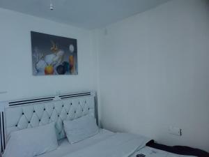 a bedroom with a bed and a picture on the wall at Velour Spacious Suites in Rungiri