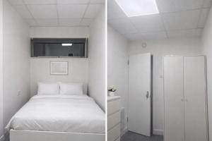 a small bedroom with a bed and a window at Douglas's House in Dublin +5 photos
