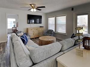 a living room with a couch and a table at Bets Kept Secret in Fort Morgan