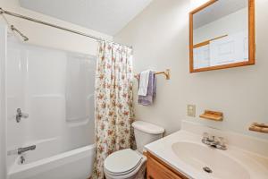 a bathroom with a sink and a toilet and a shower at Healing House - Healing Escape in Berkeley Springs +40 photos