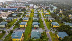 an aerial view of a residential neighborhood with houses at Fair Seas Clipper Condo for 6 in Saint Augustine Beach