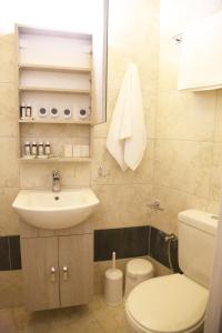 A bathroom at Matala Caves
