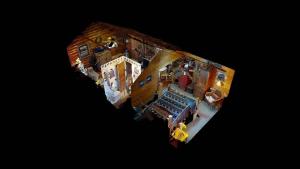 an overhead view of a house with a keyboard at Wild Bills Cabin in Red Lodge