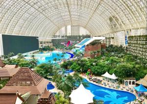 a large indoor water park with a large indoor pool at Vignette Collection Palm Springs Hotel Chengdu by IHG in Chengdu