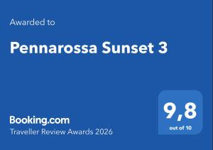 a blue sign with the words panamosnesia sunset at Pennarossa Sunset 3 in Collestatte