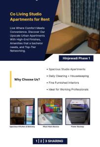 a collage of pictures of a room with a bed at Blue Sapphire in Hinjewadi