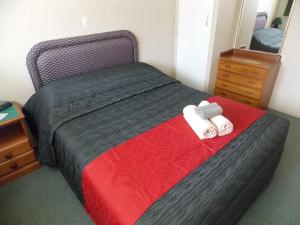 Postel nebo postele na pokoji v ubytování Rangiora Lodge Motel