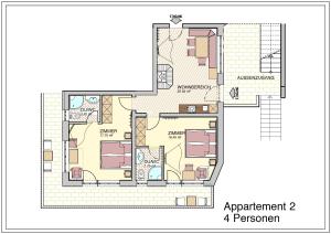 Plan piętra w obiekcie Panoramablick Sölden