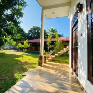 a view of the front door of a house at Green Haven Yala Safari Retreat in Tissamaharama