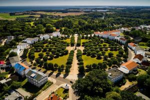 an aerial view of a park with trees and buildings at Apartment in Sehlen - Insel Rügen 3067 in Sehlen
