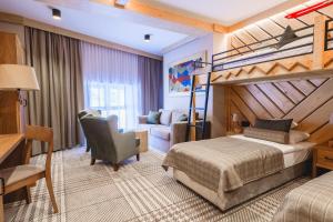 เตียงในห้องที่ Hotel Jaworzyna Krynicka