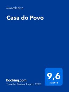 a screenshot of the casa do pvo webpage at Casa do Povo in Elvas
