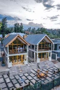an aerial view of a house with a patio at Starico Residence in Nkoanrua
