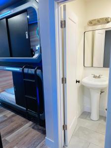 a bathroom with a sink and a toilet in an rv at KAMA CENTRAL PARK in New York