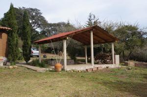 a pavilion in a yard with a car parked at Happy Trails in San Antonio +9 photos