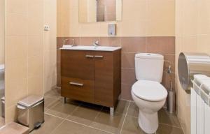 a bathroom with a toilet and a sink at Apartamentos turísticos Sardon in Sardón de los Frailes +12 photos