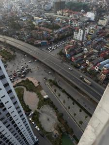 an aerial view of a city with a highway at Niu Homestay in An Khê +5 photos