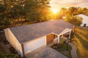 an overhead view of a house with a roof at 4 Bed Ranch-Fire Pit-Pet & Kid Friendly-King Bed-Arcade in Columbus