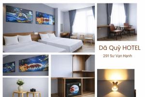 a collage of photos of a hotel room at Hoa Dã Qùy Hotel 2 in Pleiku +10 photos