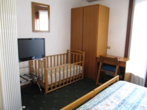 Televízia a/alebo spoločenská miestnosť v ubytovaní Hotel Rizzi