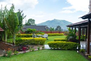 a garden with a view of a mountain at Amaryllis Residences Mount Pleasant in Blantyre