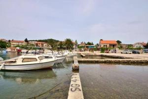 a group of boats docked in a harbor at Studio apartment in town center in Stari Grad
