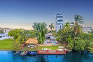 Waterfront Jungle House Firepit Sunset and more