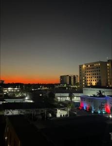 a view of a city at night at Mangle09 in Puerto Vallarta