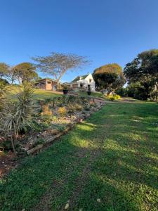 a garden in a yard with a house in the background at Little West in Margate