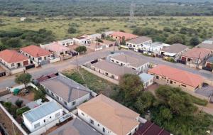 an overhead view of a small town with houses at Twinhome Inn in Gaborone