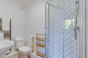 a bathroom with a toilet and a shower at 2 Bed in Walberswick oc-5mart in Walberswick