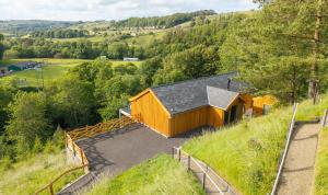 an overhead view of a wooden house on a hill at 2 Bed in Allendale oc-r29078 in Allendale Town