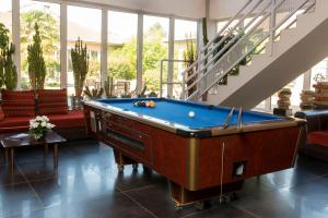 Espace Leonard De Vinci tesisinde bir bilardo masası