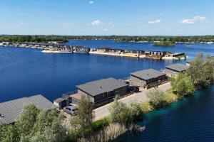 an aerial view of a marina on a lake at 2 Bed in Tallington oc-b32208 in Barholm