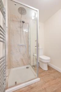 a bathroom with a shower and a toilet at 3 Bed in Higher Crackington oc-avond in Crackington Haven +14 photos