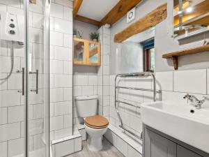 a bathroom with a toilet and a sink at 2 Bed in Hebron oc-y30098 in Whitland +13 photos