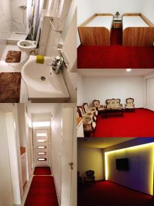 a collage of photos of a bathroom and a room at Kuća za odmor Aqua Vet Velika Kladuša in Velika Kladuša +18 photos
