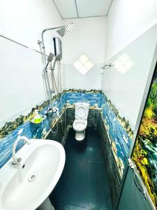 a bathroom with a sink and a toilet at D2 Holiday Inn in Badulla