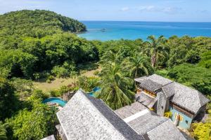 an aerial view of the resort and the ocean at Villa C'est La Vie in Rodney Bay Village