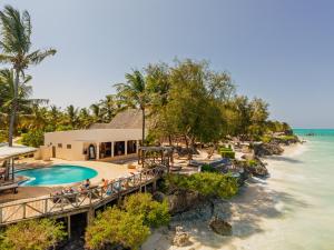 an aerial view of a resort on the beach at Tanzanite Beach Resort and Spa in Nungwi