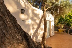 a shadow of a tree on the side of a building at Villa Nestor in Ingenio