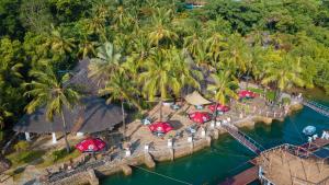 an aerial view of a resort with palm trees at Tranquil Middle Apartment in Mtwapa