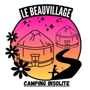 a picture of a campsite with a man walking up a hill at Camping le beauvillage Lauzerte in Lauzerte