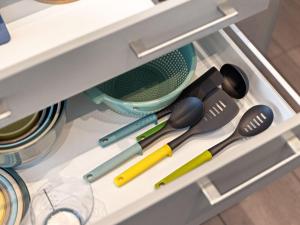 a drawer filled with cooking utensils in a drawer at Apartment Loft Seven by Interhome in Root