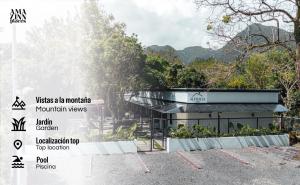 a map of the front of a building at Altavida Lodge Brand New Studio with Pool in El Valle in Valle de Anton