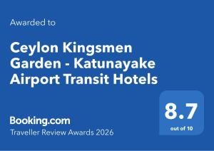 a screenshot of the eviction kingdom garden kathmandu airport transfer hotels at Ceylon Kingsmen Garden - Katunayake Airport Transit Hotels in Negombo