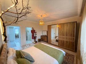 a bedroom with a bed and a couch at Unique Villa in Cappadocia in Ürgüp