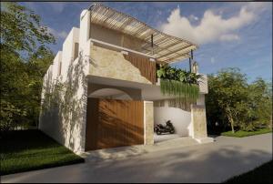 a rendering of a house with plants on it at Mecutan Guest House in Jimbaran